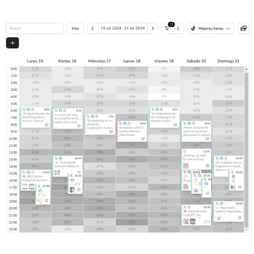 Programación de contenidos con Metricool